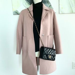 100% Wool Coat Dusty Pink